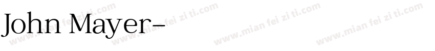 John Mayer字体转换